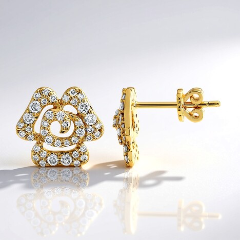 Orecchini in oro con Diamante SI1 (G) (Annette)