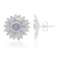 Lavendel-Jade-Silberohrringe (MONOSONO COLLECTION)