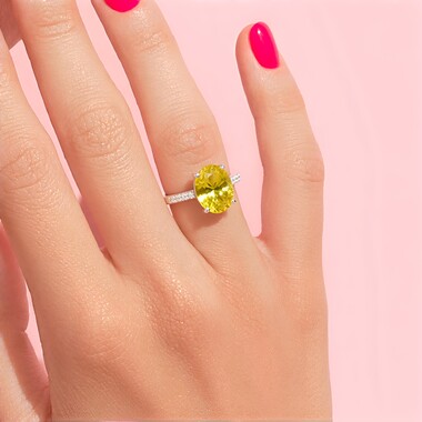 Anello in argento con Apatite Dorata
