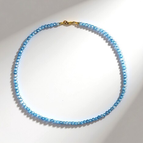Collana in argento con Topazio Blu Cielo