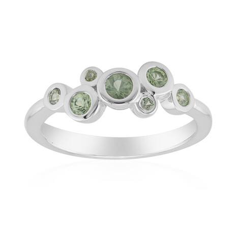 Tulear Green Sapphire Silver Ring (Pallanova)