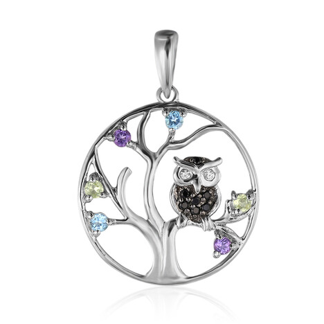 Edelstein-Silberanhänger