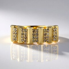Anello in oro con Diamante Champagne I2 (de Melo Gold)