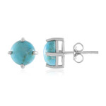 Blauer Mohave-Türkis-Silberohrringe (Faszination Türkis)