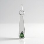 Ciondolo in argento con Zaffiro Verde di Tuléar  (Pallanova)