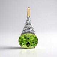Ciondolo in oro con Peridoto Wagogo
