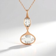 Collier en argent et Quartz blanc (KM by Juwelo)