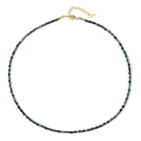 Zilveren halsketting met toermalijnen