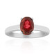 Roter Topas-Silberring