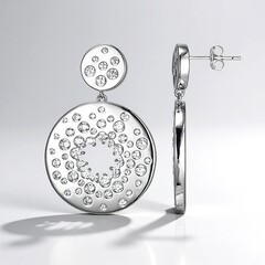 Orecchini in argento con Zircone (Adela Silber)