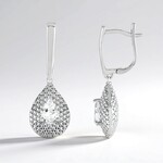 Orecchini in argento con Topazio Bianco (MONOSONO COLLECTION)