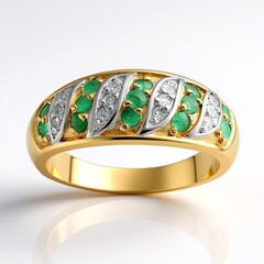 Anello in argento con Smeraldo Brasiliano