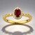 Anello in oro con Rubino Mozambico AAA
