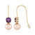 Pendientes en plata con Perla Ming púrpura (TPC)