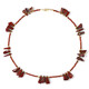 Collana in argento con Diaspro Rosso  (Riya)