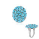 Anello in argento con Turchese Sleeping Beauty (Faszination Türkis)