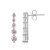 Boucles d'oreilles en argent et Morganite