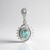 Ciondolo in argento con Smeraldo Color Paraiba