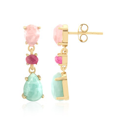 Zilveren oorbellen met amazonieten