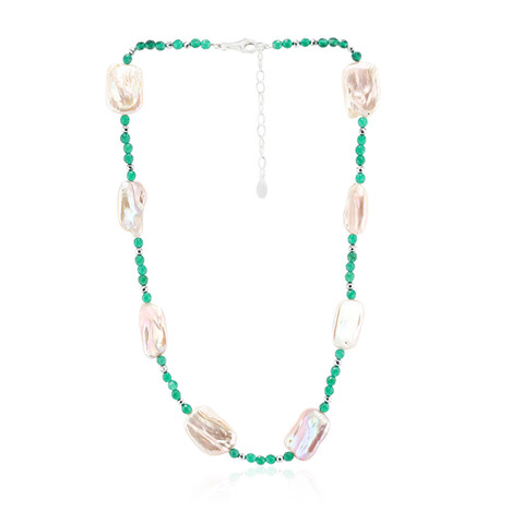 Keshi-Perlen-Silberhalskette (TPC)