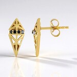 Boucles d'oreilles en argent et Diamant noir (Ornaments by de Melo)