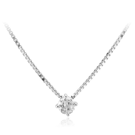 Collana in argento con Topazio Bianco