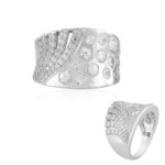 Zilveren ring met zirkonen (de Melo Essence)