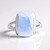 Bague en argent et Quartz bleu lunaire