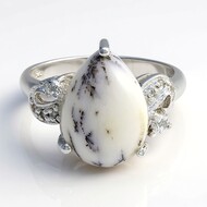 Anillo en plata con Ágata dendrítica