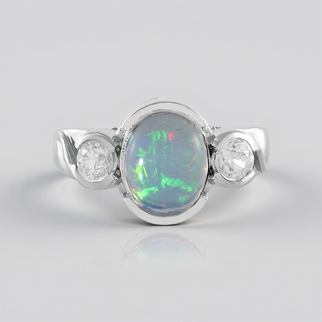 Anello in argento con Opale di Welo