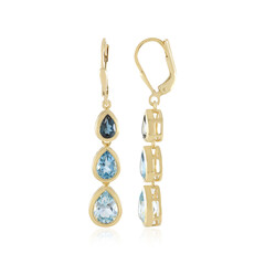 Orecchini in argento con Topazio Blu Cielo (KM by Juwelo)