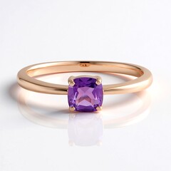Anello in argento con Ametista Siberiana (de Melo)
