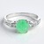 Anello in argento con Crisoprasio Imperiale