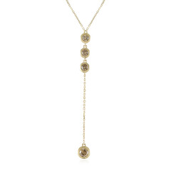 Collana in oro con Diamante Champagne I2