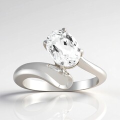 Anello in argento con Kunzite Bianca (Pallanova)