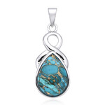 Colgante en plata con Mosaico de turquesa