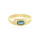 Anello in argento con Cianite Blu Foglia di Tè