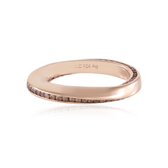 Champagner-Zirkon-Silberring