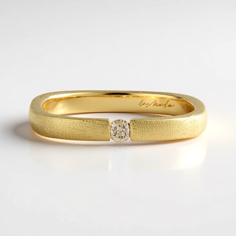 Anello in argento con Diamante Champagne I2 (de Melo)