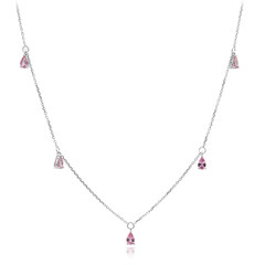 Collana in oro con Zaffiro Rosa