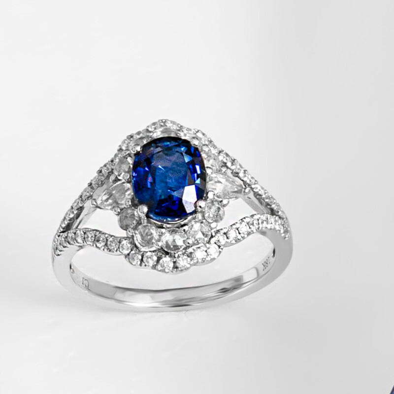 Blauer Ceylon-Saphir-Goldring (CIRARI)
