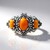 Anello in argento con Conchiglia di Ostrica Spinosa Arancione (Desert Chic)