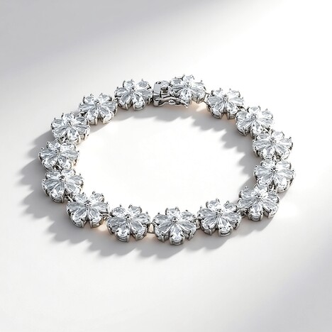 Bracciale in argento con Topazio Bianco