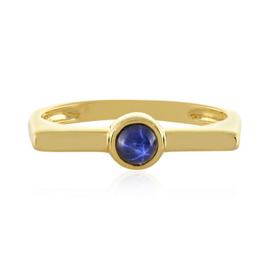 Anillo en plata con Zafiro estrella azul