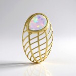 Pendentif en or et Opale Welo (Ornaments by de Melo)