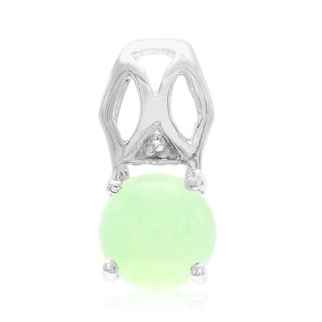 Pendentif en argent et Chrysoprase impériale