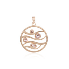 Pinkfarbener Turmalin-Silberanhänger