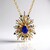 Collana in argento con Spinello Cobalto (Gems en Vogue)