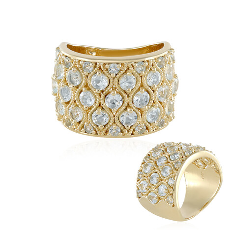 Himmelblauer Topas-Silberring