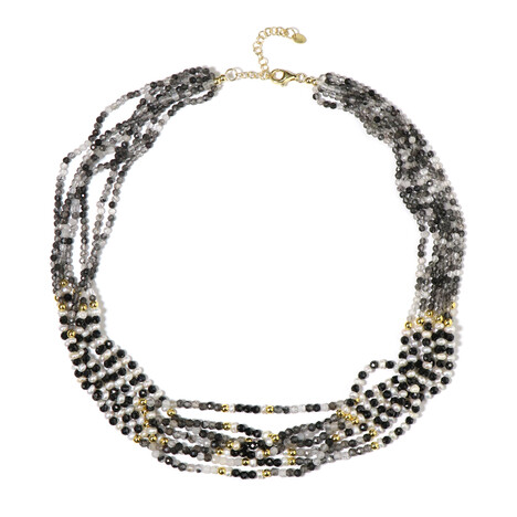 Edelstein-Silberhalskette (Riya)